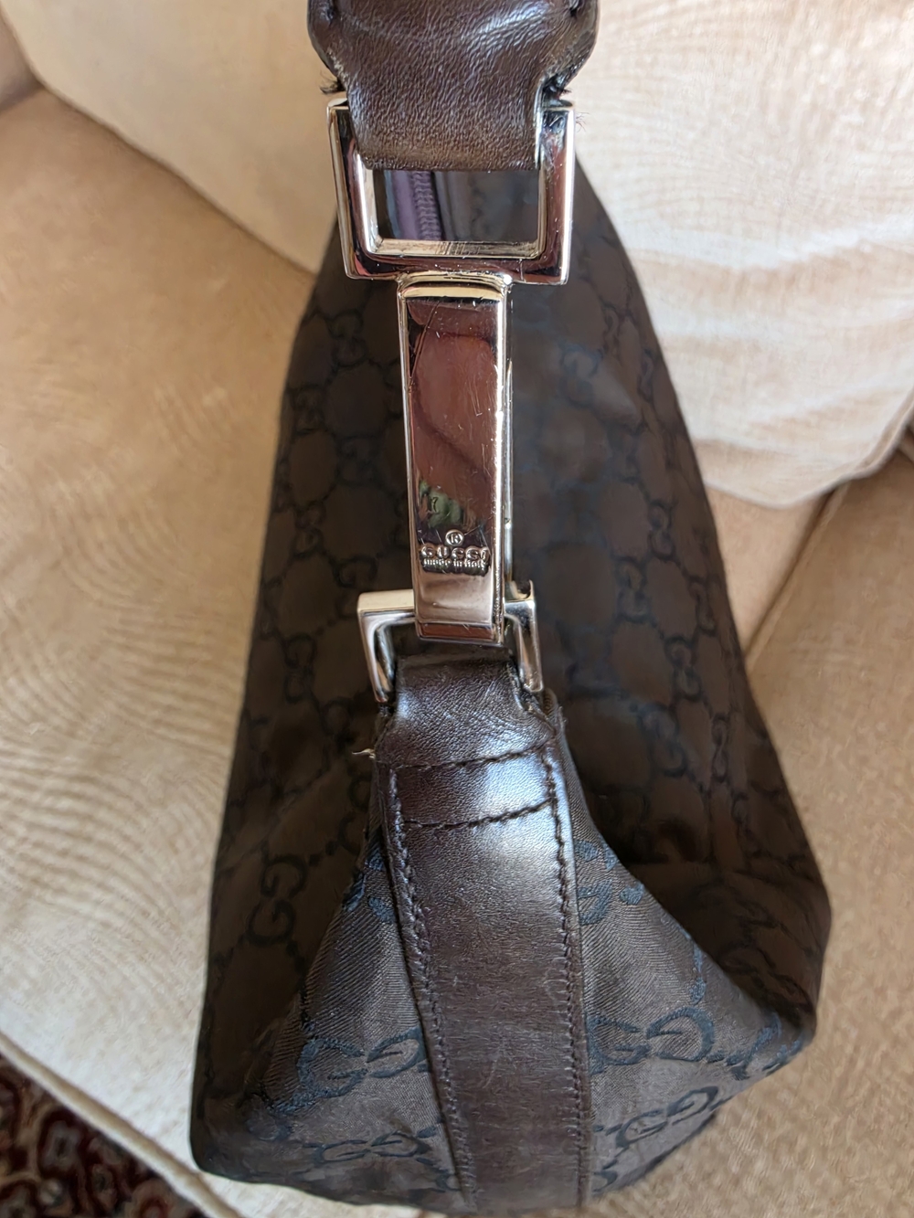 Gucci Black Monogram Hobo Bag - Picture 4 of 10